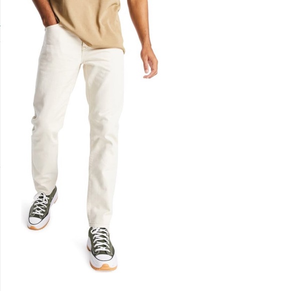 NWT! W34xL34 TopMan straight leg jeans cream color - Picture 3 of 10